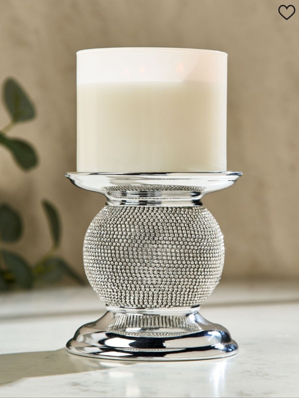Bath & Body Works Bling Applique Pedestal 3-Wick Candle Holder